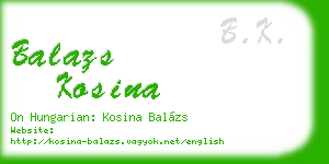 balazs kosina business card